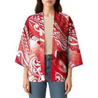 Personalised New Zealand Aotearoa Darts Masters Kimono Maori Art Tattoo with Tribal Dart Symbol Red - Polynesian Pride