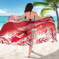 Personalised New Zealand Aotearoa Darts Masters Sarong Maori Art Tattoo with Tribal Dart Symbol Red LT03 - Polynesian Pride