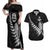 Custom New Zealand World Cup 2023 Couples Matching Off Shoulder Maxi Dress and Hawaiian Shirt Aotearoa Champion Rugby with Silver Fern Maori Ethnic Pattern LT03 Black - Polynesian Pride