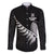 Custom New Zealand World Cup 2023 Family Matching Off Shoulder Maxi Dress and Hawaiian Shirt Aotearoa Champion Rugby with Silver Fern Maori Ethnic Pattern LT03 Dad's Shirt - Long Sleeve Black - Polynesian Pride