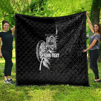 Custom New Zealand World Cup 2023 Quilt Aotearoa Champion Rugby with Silver Fern Maori Ethnic Pattern LT03 - Polynesian Pride
