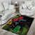 New Zealand Tui Area Rug Guardians of the Hei Tiki - Maori Art and Plants