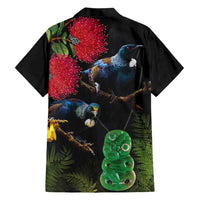 New Zealand Tui Hawaiian Shirt Guardians of the Hei Tiki - Maori Art and Plants LT03 - Polynesian Pride