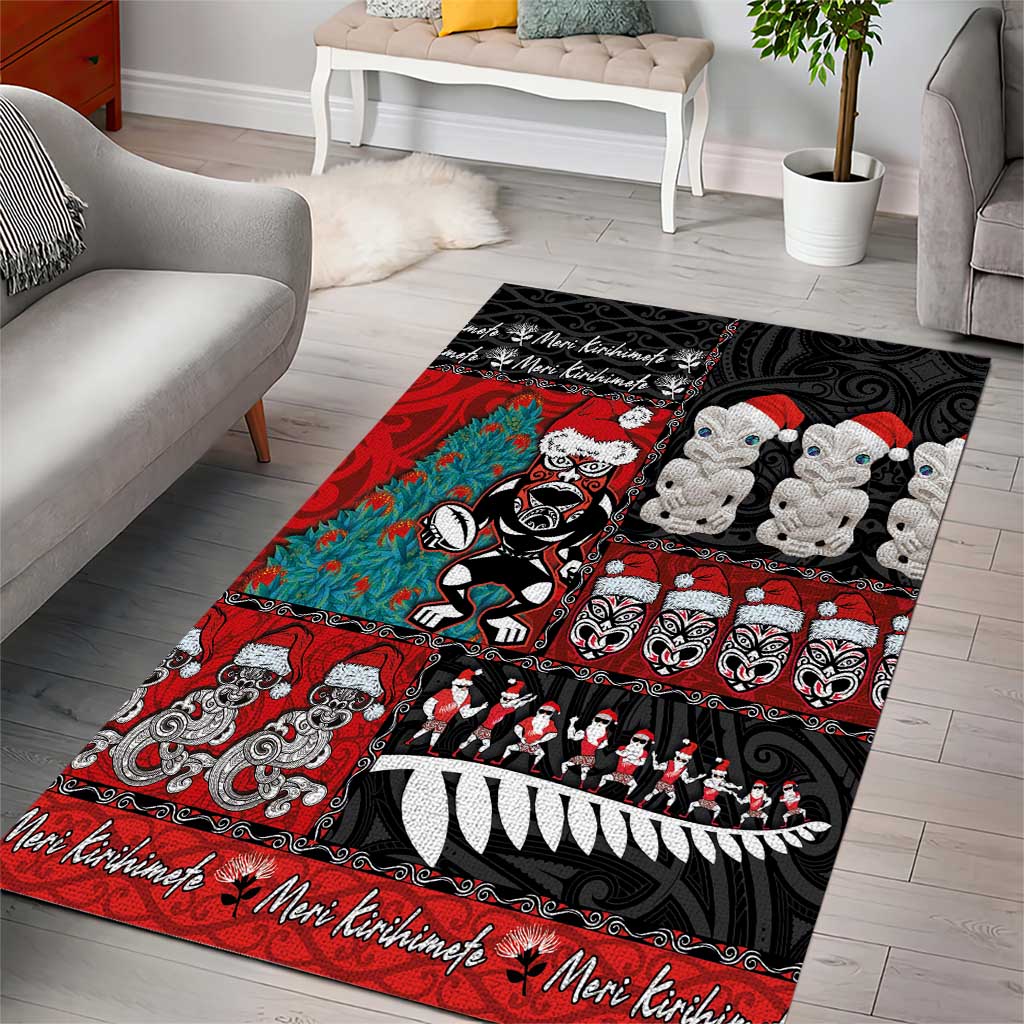 New Zealand Christmas Area Rug Maori Christmas Spirit - Meri Kirihimete