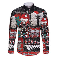 New Zealand Christmas Family Matching Long Sleeve Bodycon Dress and Hawaiian Shirt Maori Christmas Spirit - Meri Kirihimete
