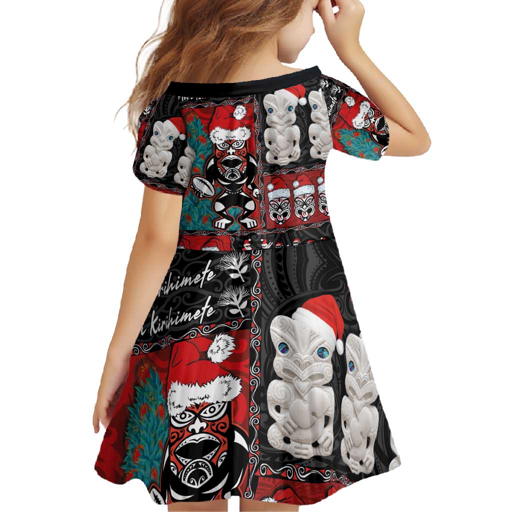 New Zealand Christmas Family Matching Off Shoulder Maxi Dress and Hawaiian Shirt Maori Christmas Spirit - Meri Kirihimete LT03 - Polynesian Pride