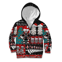 New Zealand Christmas Kid Hoodie Maori Christmas Spirit - Meri Kirihimete
