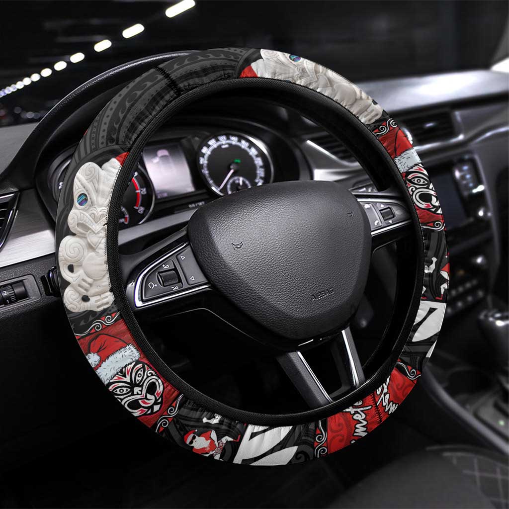 New Zealand Christmas Steering Wheel Cover Maori Christmas Spirit - Meri Kirihimete