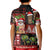 Hawaiian Christmas Kid Polo Shirt - Mele Kalikimaka Island Holiday Vibes - Black Red