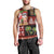 Hawaiian Christmas Men Tank Top - Mele Kalikimaka Island Holiday Vibes - Black Red