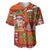 Hawaiian Christmas Baseball Jersey - Mele Kalikimaka Island Holiday Vibes - Red Orange