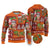 Hawaiian Christmas Ugly Christmas Sweater - Mele Kalikimaka Island Holiday Vibes - Red Orange