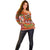 Hawaiian Christmas Off Shoulder Sweater - Mele Kalikimaka Island Holiday Vibes - Red Orange