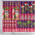 Hawaiian Christmas Shower Curtain - Mele Kalikimaka Island Holiday Vibes - Pink Purple