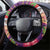 Hawaiian Christmas Steering Wheel Cover - Mele Kalikimaka Island Holiday Vibes - Pink Purple