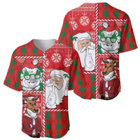Australian Christmas Baseball Jersey - Santa Koala Kangaroo and Holiday Cheer LT03 - Polynesian Pride