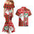 Australian Christmas Couples Matching Mermaid Dress and Hawaiian Shirt - Santa Koala Kangaroo and Holiday Cheer