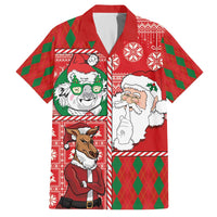 Australian Christmas Family Matching Off The Shoulder Long Sleeve Dress and Hawaiian Shirt - Santa Koala Kangaroo and Holiday Cheer