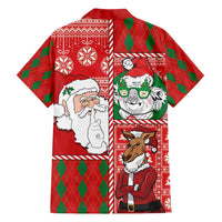 Australian Christmas Hawaiian Shirt - Santa Koala Kangaroo and Holiday Cheer