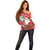 Australian Christmas Off Shoulder Sweater - Santa Koala Kangaroo and Holiday Cheer