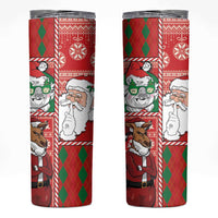 Australian Christmas Skinny Tumbler - Santa Koala Kangaroo and Holiday Cheer LT03 Red - Polynesian Pride