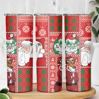 Australian Christmas Skinny Tumbler - Santa Koala Kangaroo and Holiday Cheer LT03 - Polynesian Pride