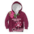 Fiji Adi Cakobau School Kid Hoodie Tropical Flower and Tapa Pattern LT03 Zip Hoodie Pink - Polynesian Pride