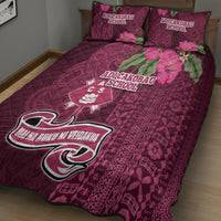 Fiji Adi Cakobau School Quilt Bed Set Tropical Flower and Tapa Pattern LT03 - Polynesian Pride