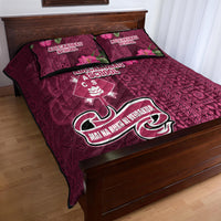 Fiji Adi Cakobau School Quilt Bed Set Tropical Flower and Tapa Pattern LT03 - Polynesian Pride