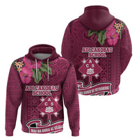 Fiji Adi Cakobau School Zip Hoodie Tropical Flower and Tapa Pattern LT03 - Polynesian Pride