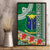 Fiji Natabua High School Canvas Wall Art Tropical Flower and Tapa Pattern Green Style LT03 - Polynesian Pride