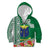 Fiji Natabua High School Kid Hoodie Tropical Flower and Tapa Pattern Green Style LT03 Zip Hoodie Green - Polynesian Pride