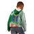 Fiji Natabua High School Kid Hoodie Tropical Flower and Tapa Pattern Green Style LT03 - Polynesian Pride