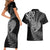 New Zealand Valentine Day Couples Matching Short Sleeve Bodycon Dress and Hawaiian Shirt Aotearoa Warrior and Woman Love Heart Silver Fern Koru LT03 - Polynesian Pride