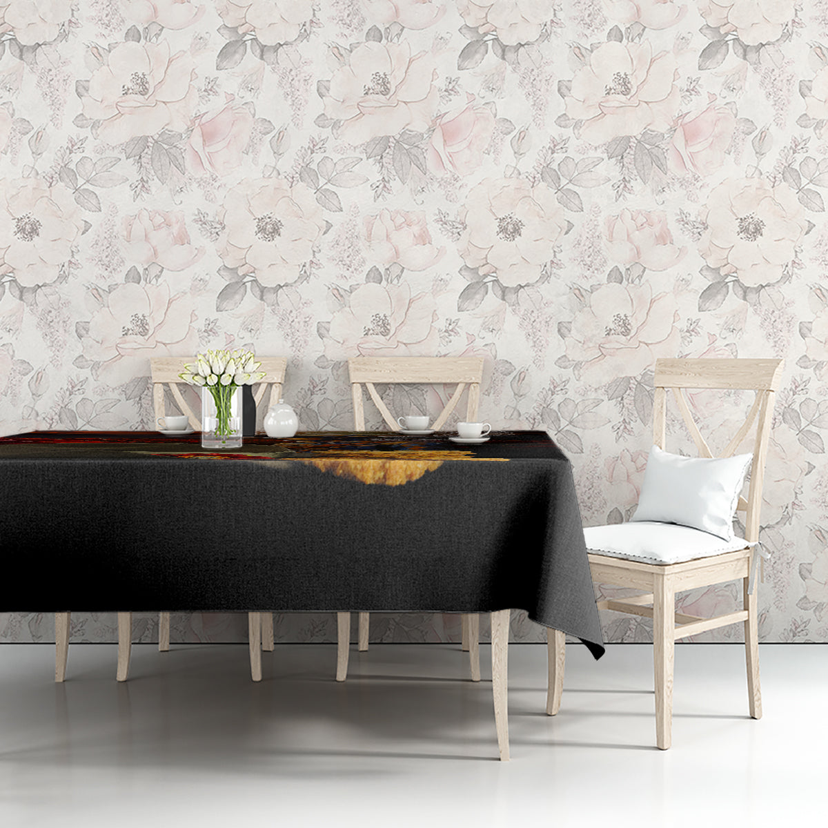 Slouch Hat and Biscuits ANZAC Tablecloth with Soldier Silver Fern LT03 - Polynesian Pride