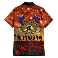 The Rising Sun Badge ANZAC Family Matching Tank Maxi Dress and Hawaiian Shirt Last Post Field of Poppy Starry Night Style LT03 - Polynesian Pride