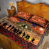 The Rising Sun Badge ANZAC Quilt Bed Set Last Post Field of Poppy Starry Night Style LT03 - Polynesian Pride