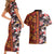 Pan-Pacific Festival Couples Matching Short Sleeve Bodycon Dress and Hawaiian Shirt Hawaiian Tribal and Japanese Pattern Together Culture