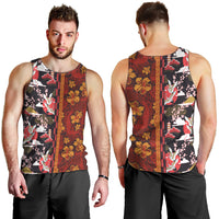 Japanese Culture Hawaii Style Men Tank Top Hawaiian Tribal and Japanese Pattern Together Culture LT03 - Polynesian Pride