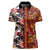 Pan-Pacific Festival Women Polo Shirt Hawaiian Tribal and Japanese Pattern Together Culture