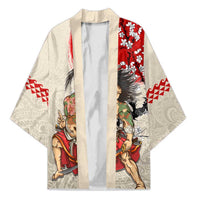 Personalised Japanese Culture Hawaii Style Kimono Japanese Samurai with Hawaiian Pattern - Polynesian Pride