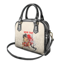 Personalised Pan-Pacific Festival Shoulder Handbag Japanese Samurai with Hawaiian Pattern