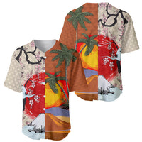 Japanese Culture Hawaii Style Baseball Jersey Mauna Kea and Fuji Mountains LT03 - Polynesian Pride