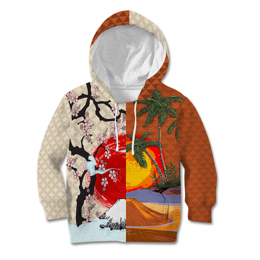 Pan-Pacific Festival Kid Hoodie Mauna Kea and Fuji Mountains