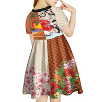 Pan-Pacific Festival Kid Short Sleeve Dress Mauna Kea and Fuji Mountains