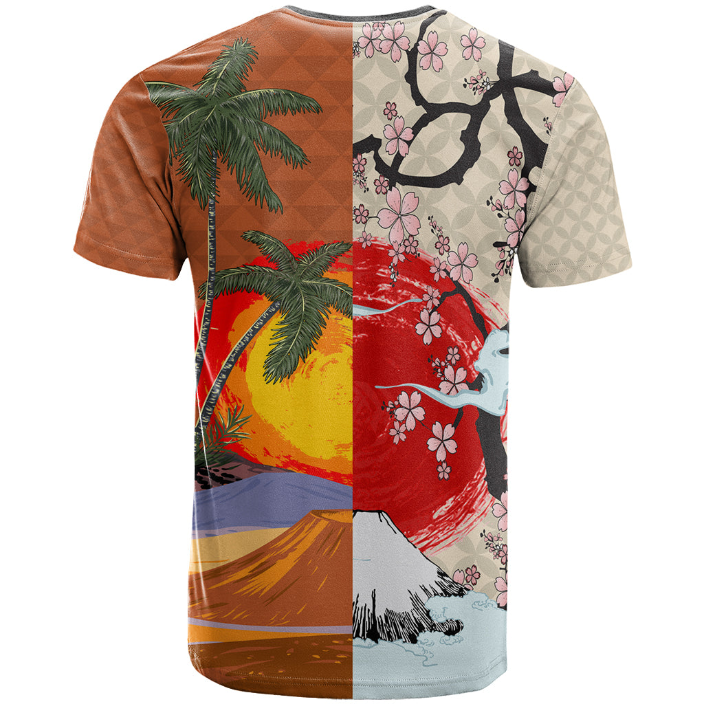 Pan-Pacific Festival T Shirt Mauna Kea and Fuji Mountains