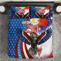 Philippines and United States Semiquincentennial Bedding Set Eagle and National Flag Style LT03 Multicolor - Polynesian Pride