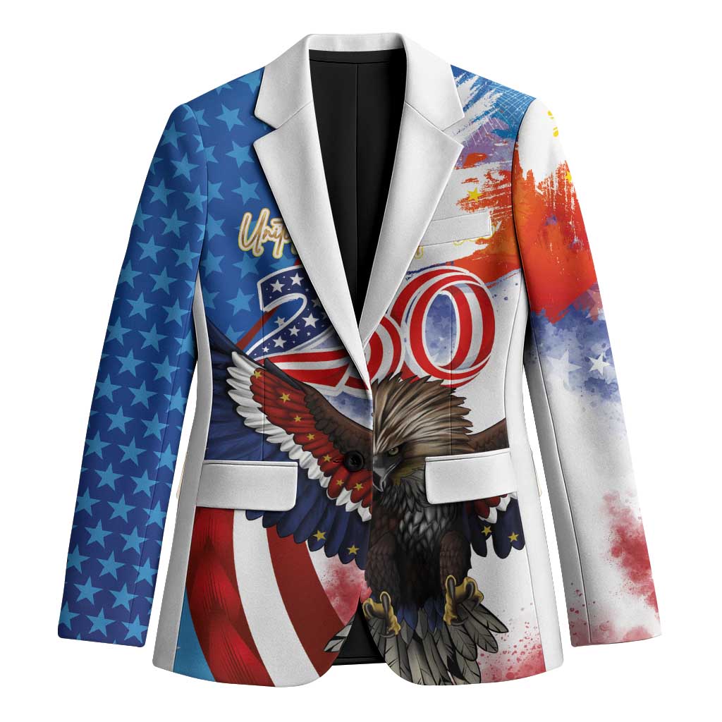 Philippines and United States Semiquincentennial Blazer Eagle and National Flag Style LT03 Unisex Multicolor - Polynesian Pride