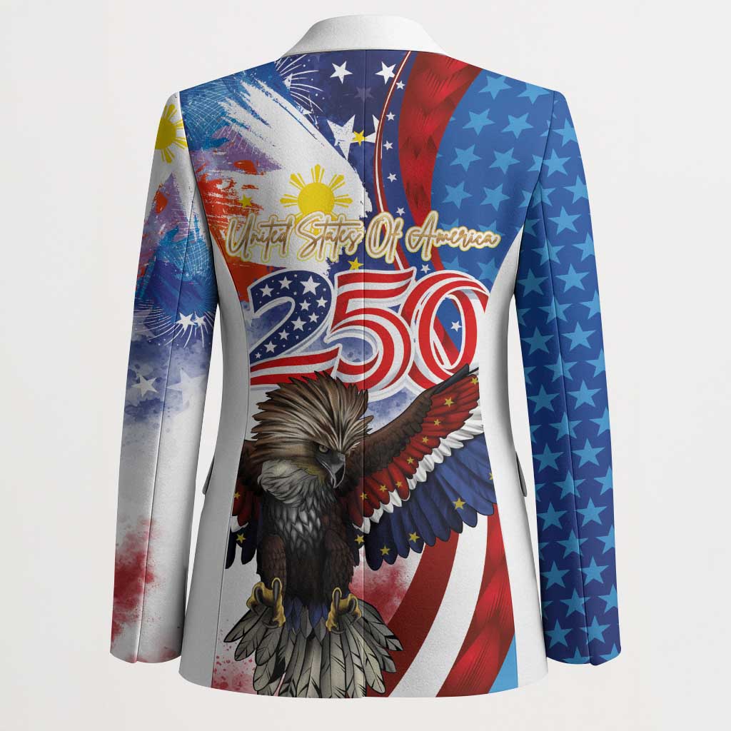 Philippines and United States Semiquincentennial Blazer Eagle and National Flag Style LT03 - Polynesian Pride