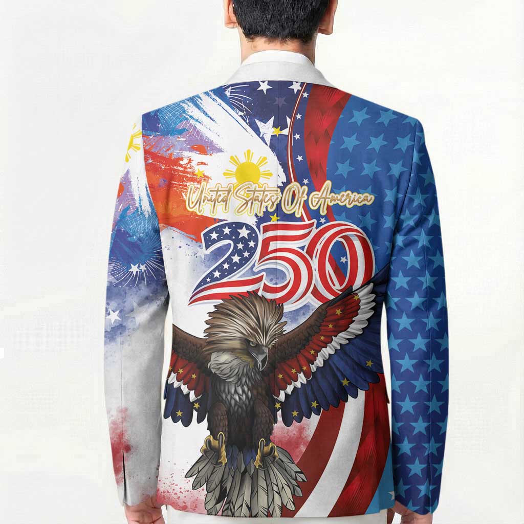 Philippines and United States Semiquincentennial Blazer Eagle and National Flag Style LT03 - Polynesian Pride